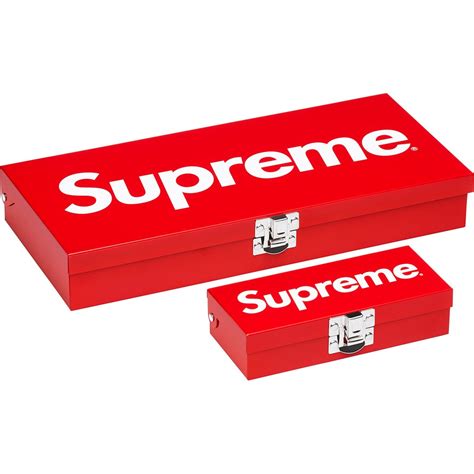 how much does ther small supreme metal box weight|Supreme Small Metal Storage Box Red .